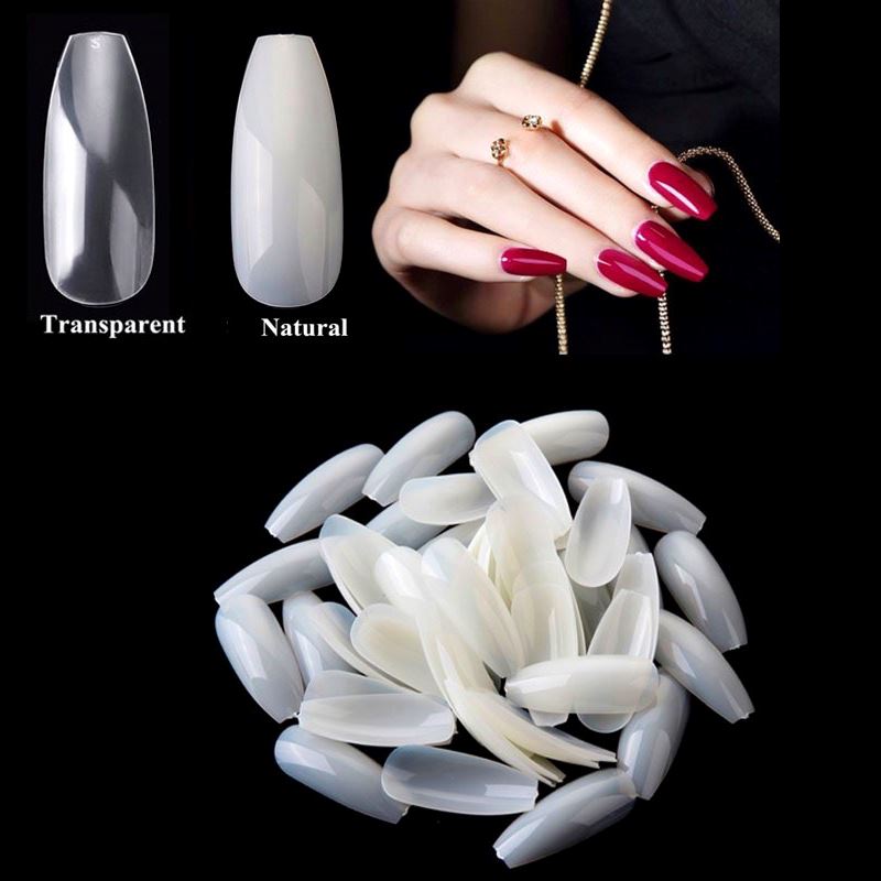 48/96/192PCS)Transparent Natural Artificial Nail Tips Fashion Ballet Nail  Art Full Coverage Nail Tips | Wish | Wedding acrylic nails, Nail art hacks,  Fake nails long